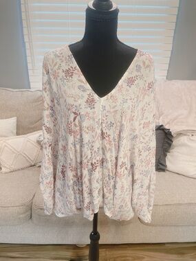 143 Story by Line Up Spring Floral Blouse Size Small